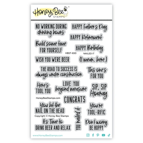 Honey Bee Nailed It 4x6 Stamp Set