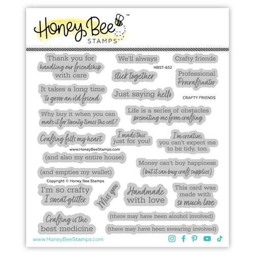 Honey Bee Crafty Friends 6x6 Stamp Set