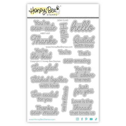 Honey Bee Sew Glad 4x6 Stamp Set