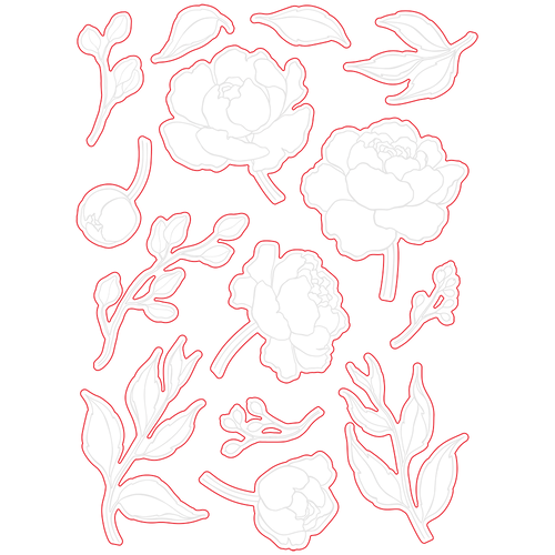 Honey Bee Spring Peony Honey Cuts Die