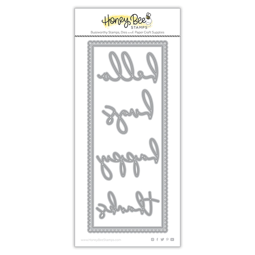 Honey Bee Slimline Sentiments- Eyelet Honey Cuts Die