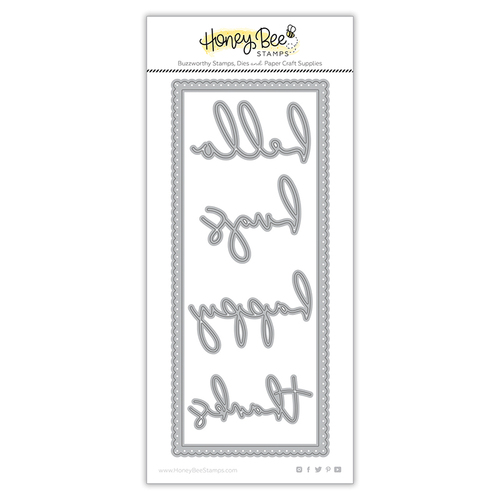 Honey Bee Slimline Sentiments: Eyelet Honey Cuts Die