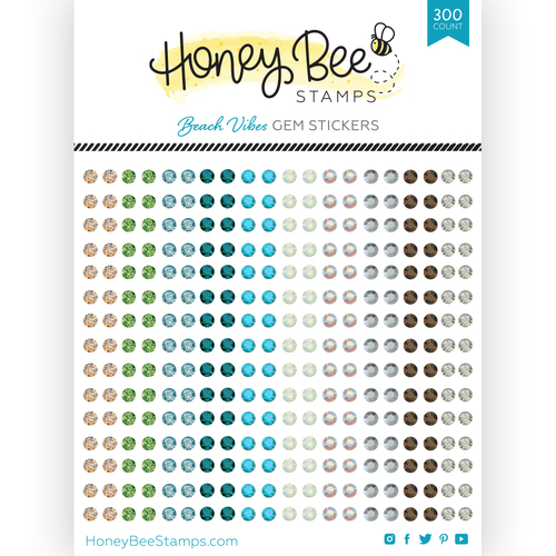 Honey Bee Gem Stickers Beach Vibes