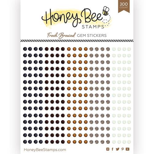 Honey Bee Fresh Brewed Gem Stickers