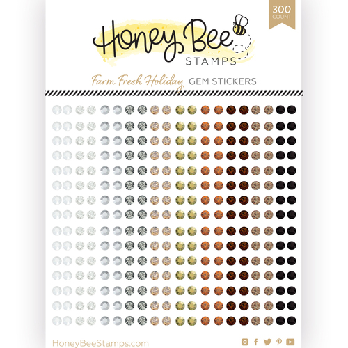 Honey Bee Farm Fresh Holiday Gem Stickers