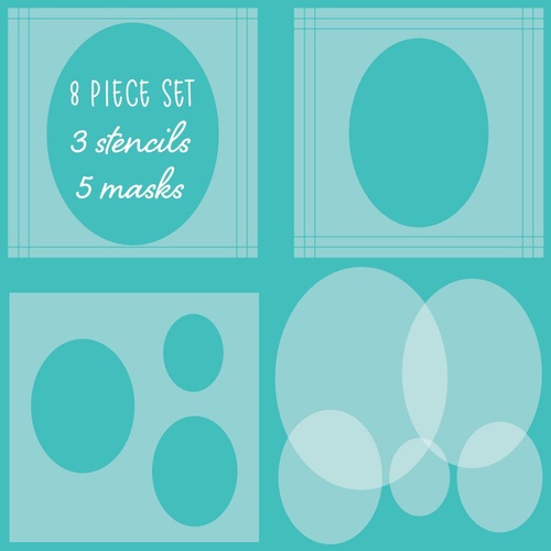 Honey Bee Stencil & Mask Oval Spotlight