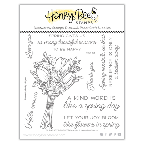 Honey Bee Spring Joy Bouquet Stamp Set