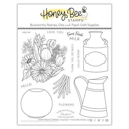 Honey Bee Stamp Farm Fresh Flowers