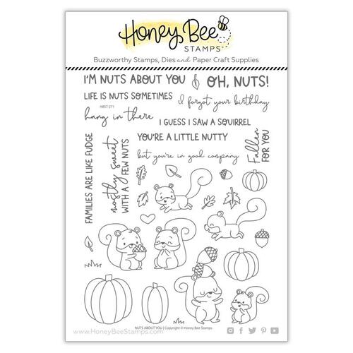 Honey Bee Nuts About You Stamp