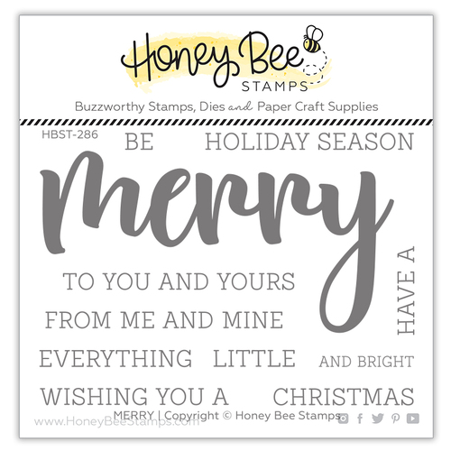 Honey Bee Merry 3x4" Stamp Set