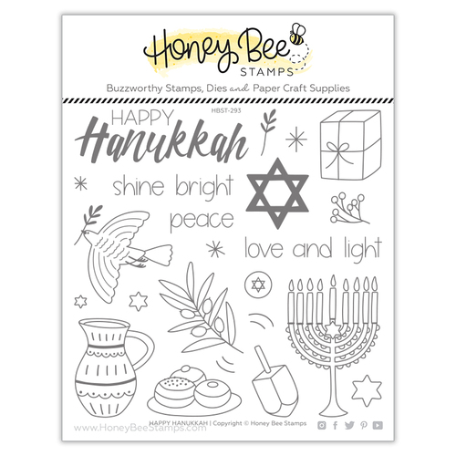 Honey Bee Happy Hanukkah 6x6" Stamp Set