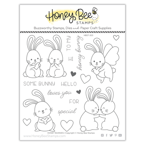 Honey Bee Honey Bunnies 6x6 Stamp Set