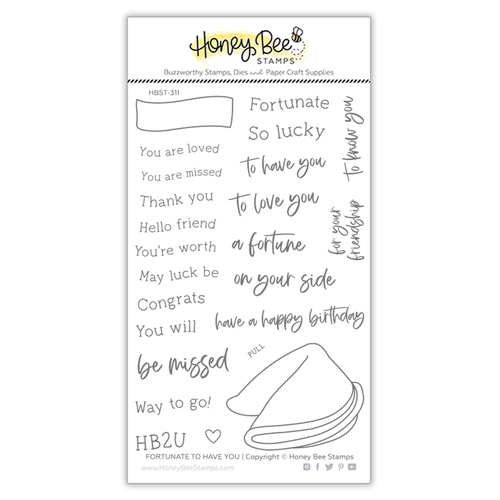 Honey Bee Fortunate To Have You 4x6 Stamp Set