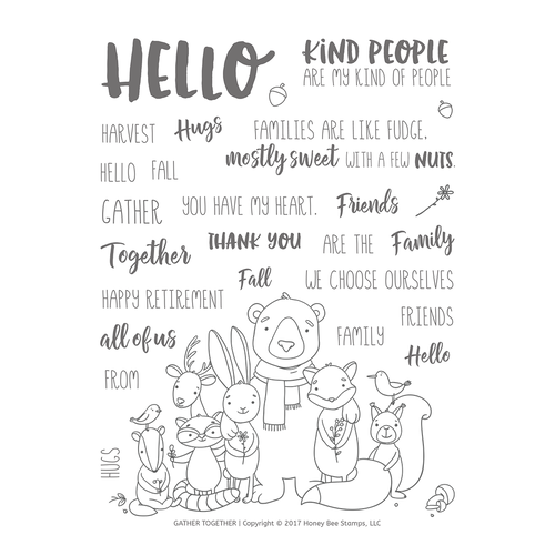Honey Bee Gather Together Stamp