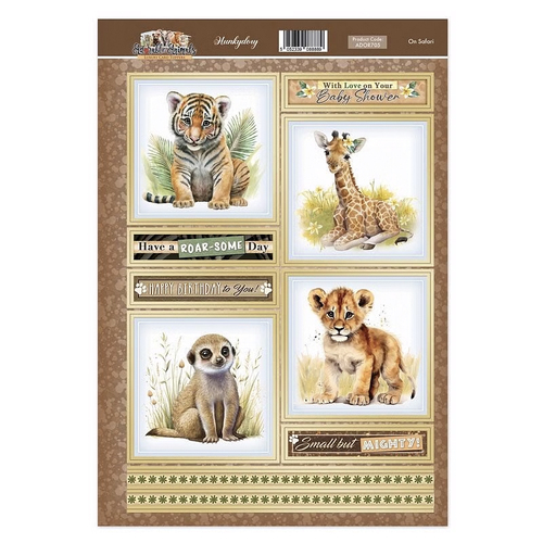 Hunkydory Adorable Animals Topper Sheet : On Safari