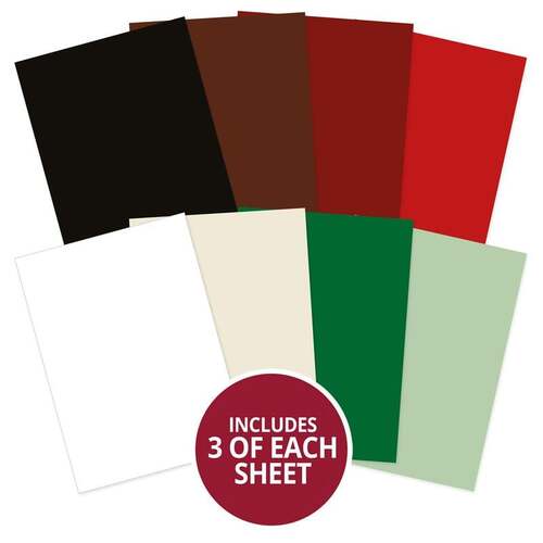 Hunkydory Poinsettia Sparkle Adorable Scorable Cardstock Selection