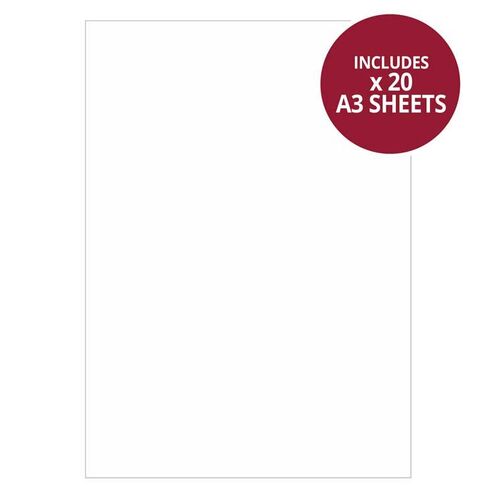 Hunkydory Pure White A3 Adorable Scorable Cardstock