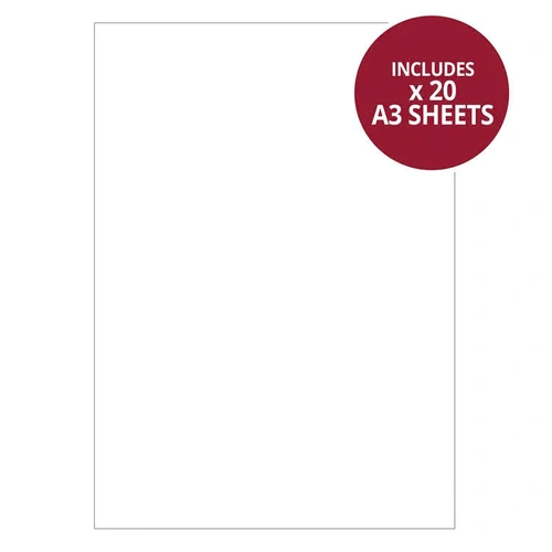 Hunkydory Adorable Scorable Cardstock - A3 White Cloud