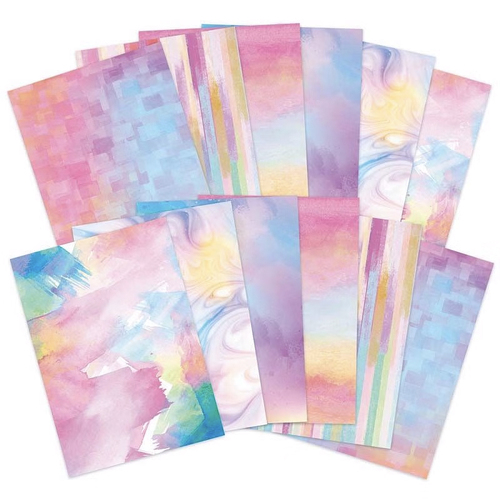 Hunkydory Adorable Scorable Designer Card Packs : Rainbow Watercolour