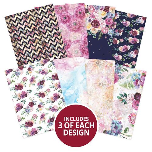 Hunkydory Navy Blossoms Adorable Scorable Pattern Pack