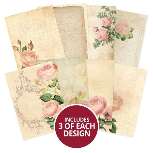 Hunkydory Vintage Roses Adorable Scorable Pattern Pack