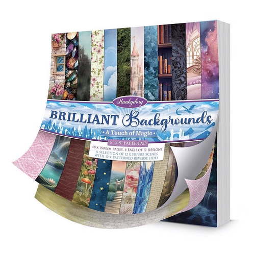Hunkydory Brilliant Backgrounds : A Touch of Magic 8x8" Paper Pad