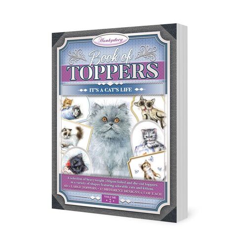 Hunkydory It's a Cat's Life Book of Toppers Pad