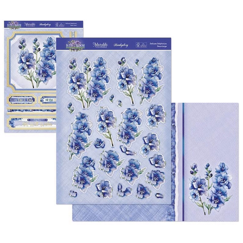 Hunkydory In Full Bloom Deco-Large Set - Delicate Delphinium