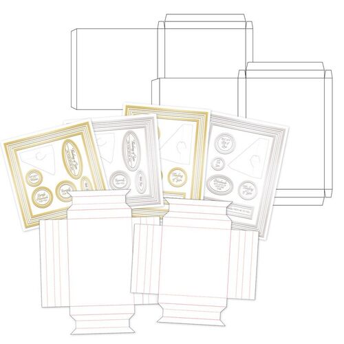 Hunkydory Deco-Large Box Frames & Handmade Card Boxes Square & Rectangle Multibuy
