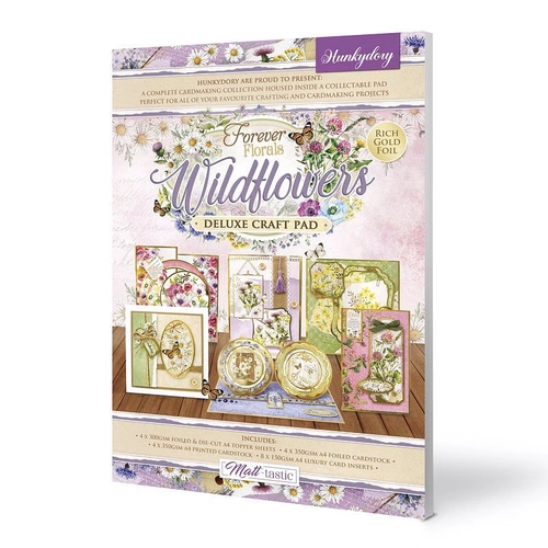 Hunkydory Deluxe Craft Pad - Forever Florals Wildflowers