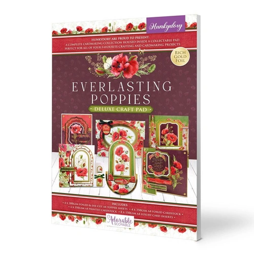 Hunkydory Deluxe Craft Pad - Everlasting Poppies