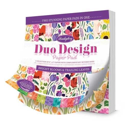 Hunkydory Duo Design Paper Pads - Bright Blooms & Trailing Leaves