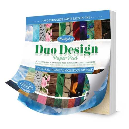 Hunkydory Duo Design Paper Pads - Natural Planet & Gorgeous Grunge