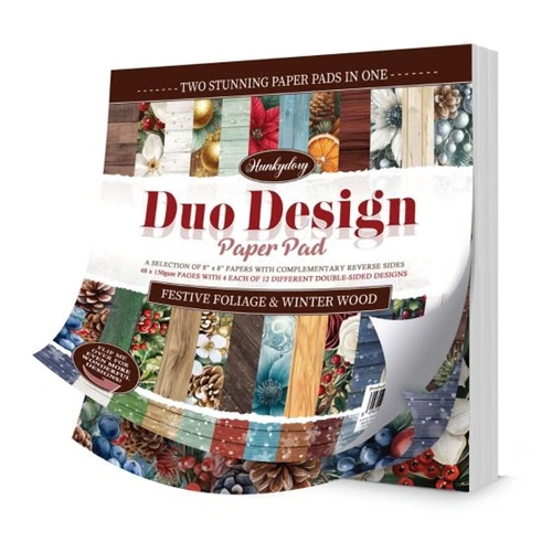 Hunkydory Duo Design Paper Pad - Festive Foliage & Winter Wood
