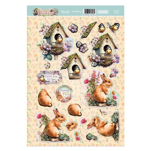 Hunkydory Garden Visitors Decoupage Topper Sheet