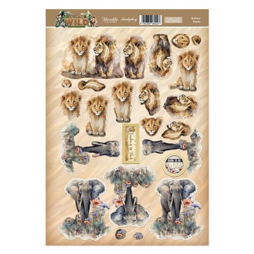 Hunkydory Brilliant Beasts Decoupage Topper Sheet