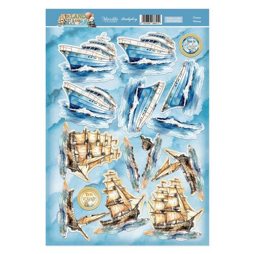 Hunkydory Ocean Waves Decoupage Topper Sheet