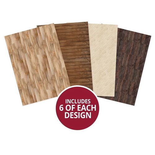 Hunkydory Woodgrains Essential Paper Pack