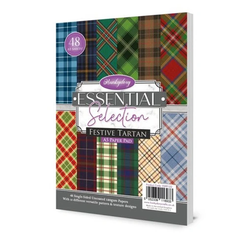 Hunkydory Essential Selection Paper Pad - Festive Tartan