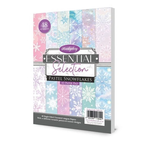 Hunkydory Essential Selection Paper Pad - Pastel Snowflakes