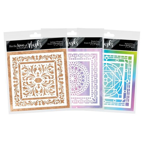 Hunkydory Elegant Frames & Backgrounds For the Love of Masks Multibuy