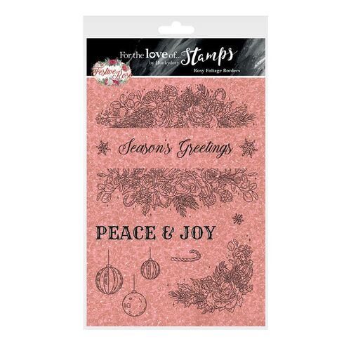 Hunkydory Rosy Foliage Border For the Love of Stamps