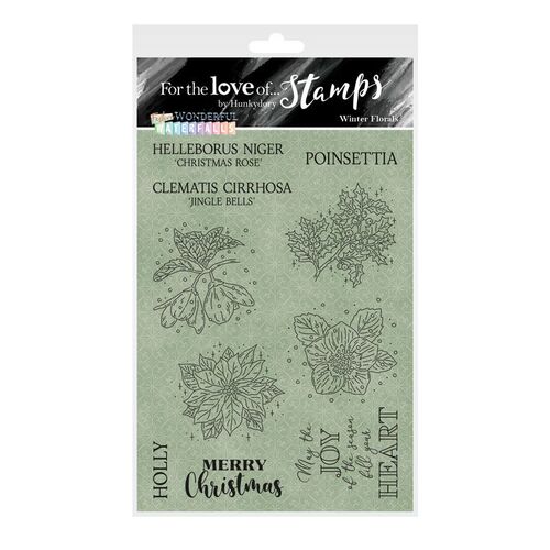 Hunkydory Winter Florals Stamp Set