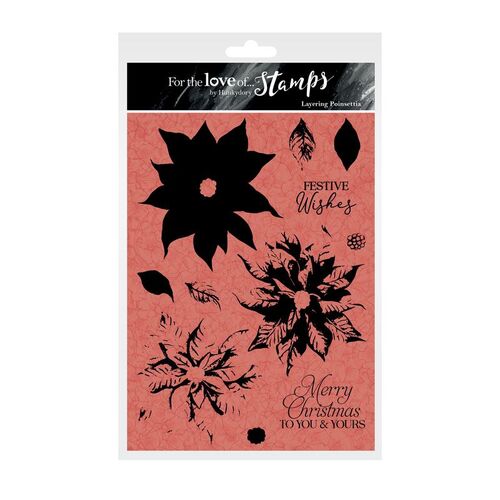 Hunkydory Layering Poinsettia A5 For the Love of Stamps Set