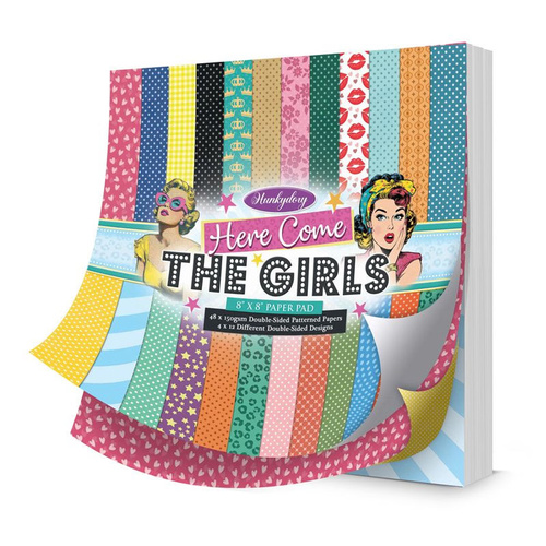 Hunkydory Here Come the Girls 8x8" Paper Pad