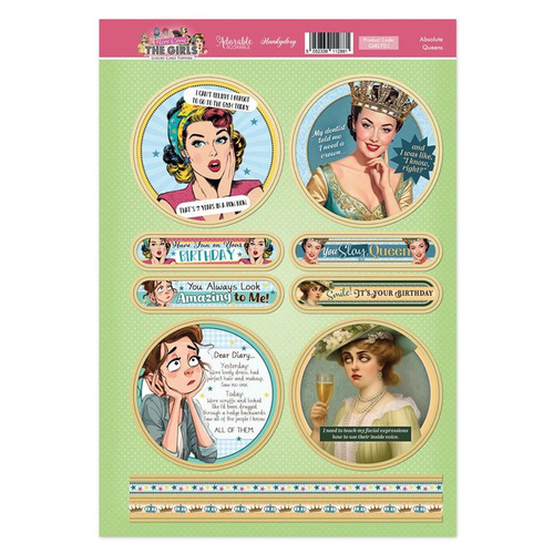 Hunkydory Here Come the Girls Topper Sheet - Absolute Queen