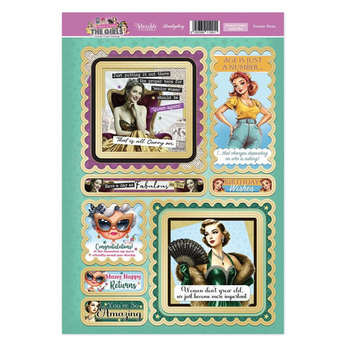 Hunkydory Here Come the Girls Topper Sheet - Forever Divas