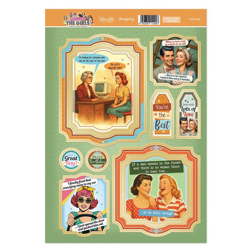 Hunkydory Here Come the Girls Topper Sheet - Girls Rule