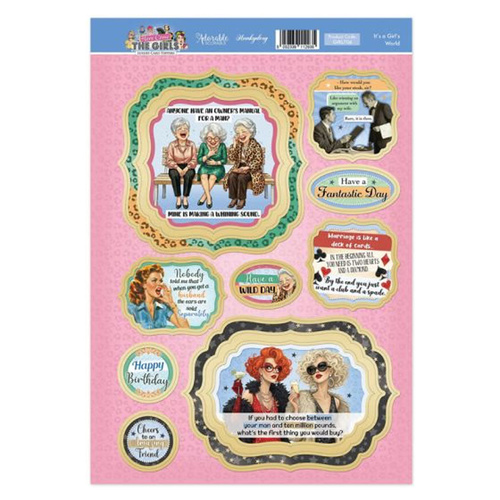 Hunkydory Here Come the Girls Topper Sheet - It's a Girls World