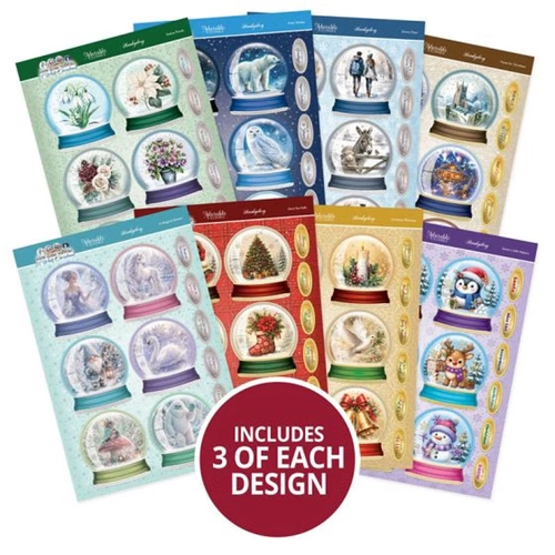 Hunkydory A White Christmas - Snow Globe Toppers
